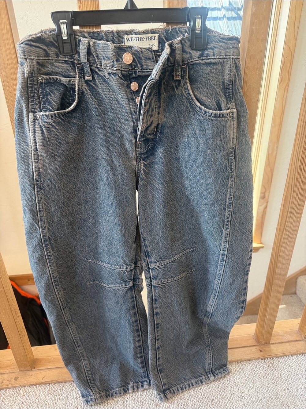 We The Free GOOD LUCK Barrel Jeans